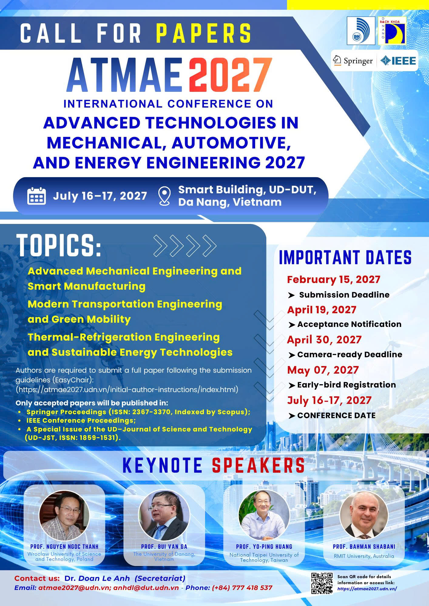 ATMAE 2027 Call for Papers poster